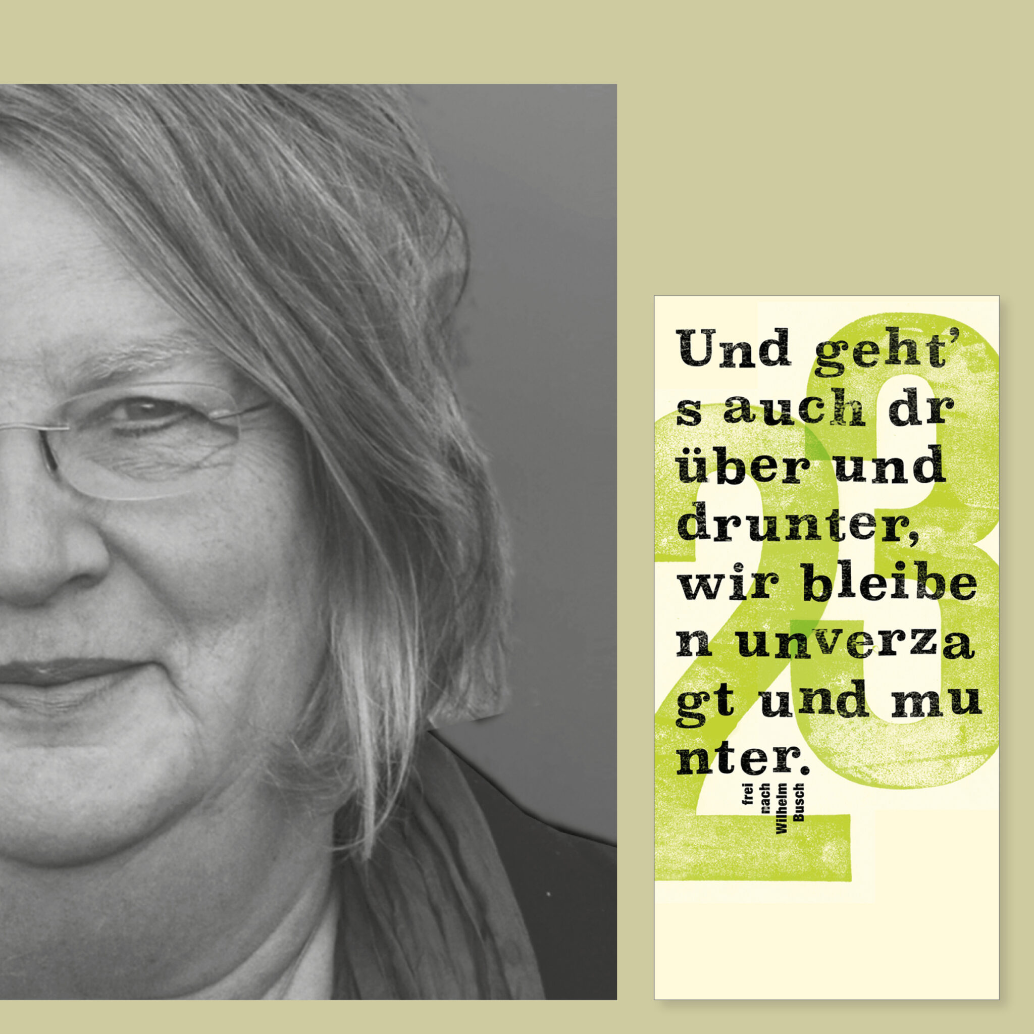 Foto Dietlind Ehlers und Neujahreskarte