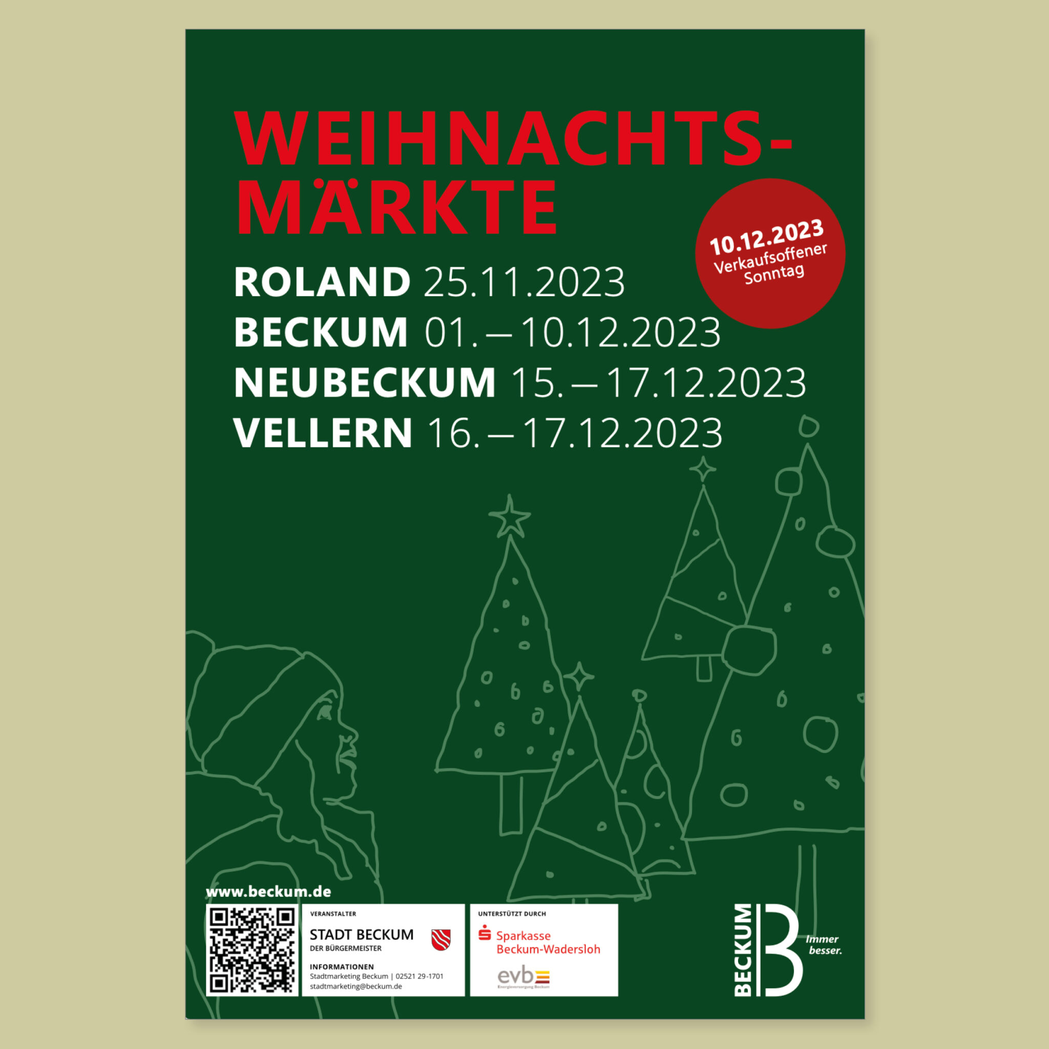 Stadt Beckum: Plakat „Weihnachtsmärkte“