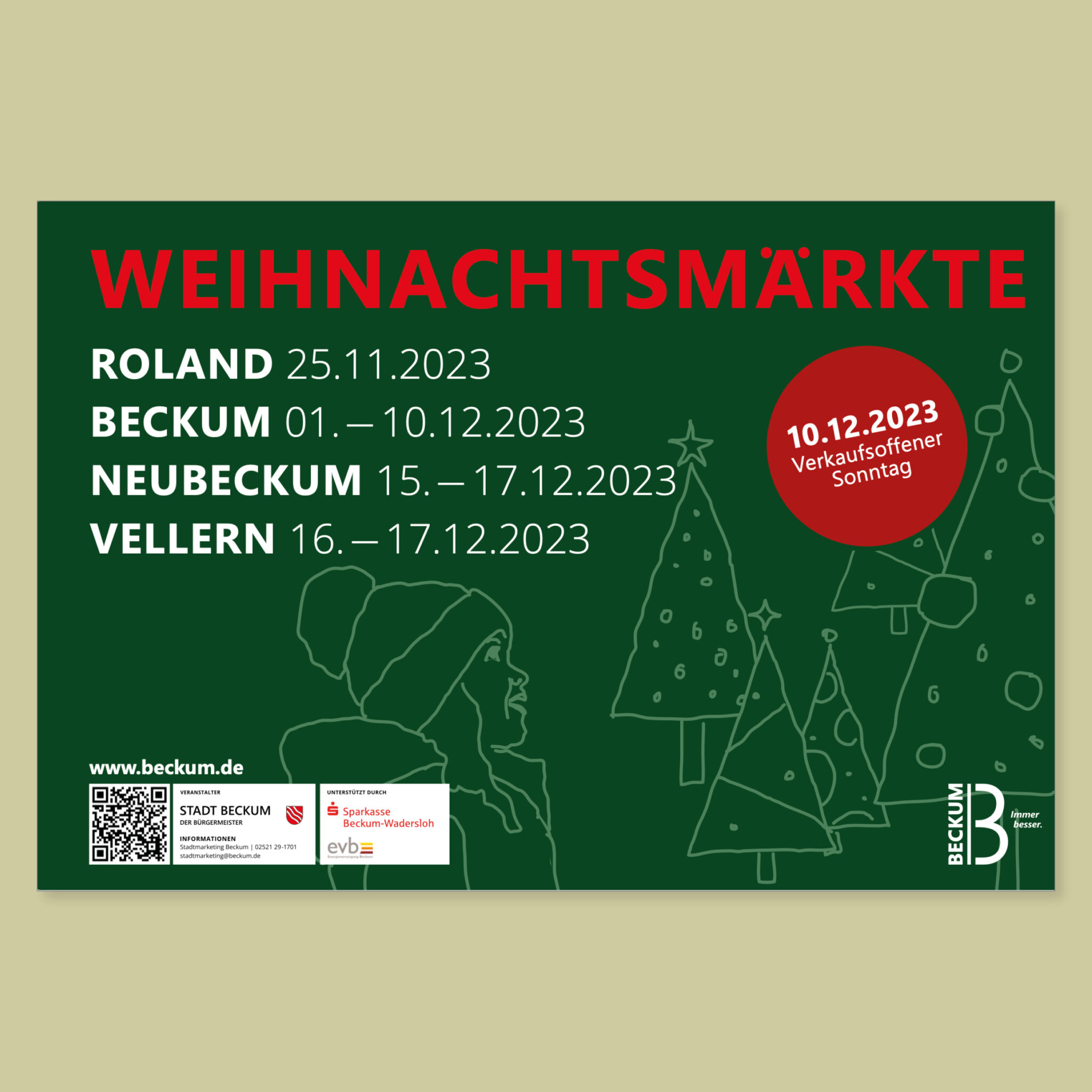 Stadt Beckum: Großflächenplakat „Weihnachtsmärkte“
